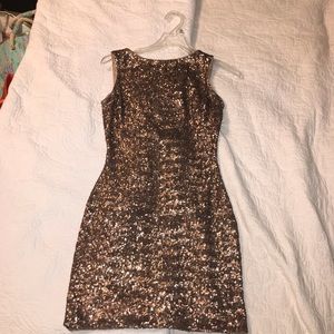 Dress the Population Gold Sequin Dress